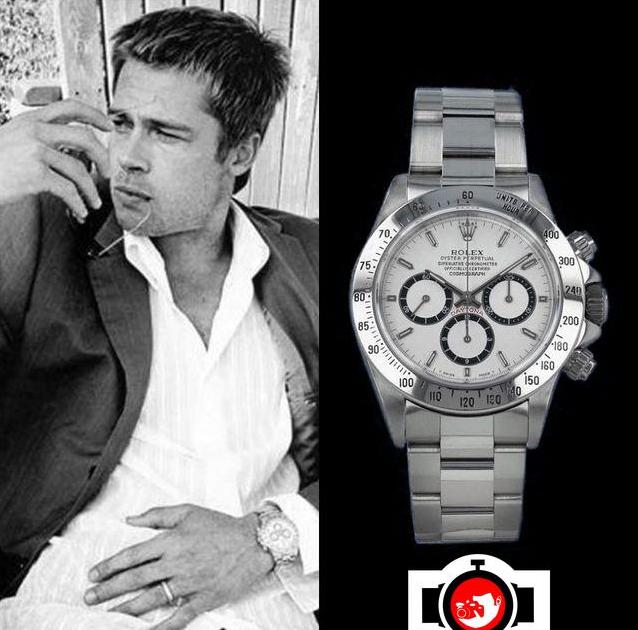 actor Brad Pitt spotted wearing a Rolex 
