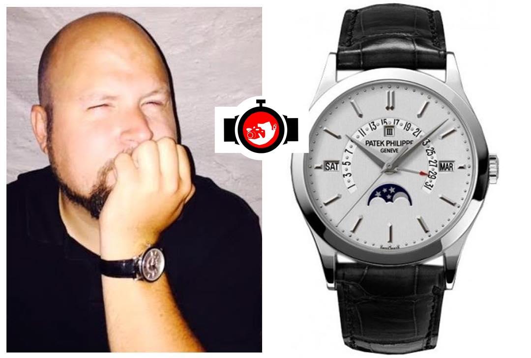 designer Markus Persson spotted wearing a Patek Philippe 5496P