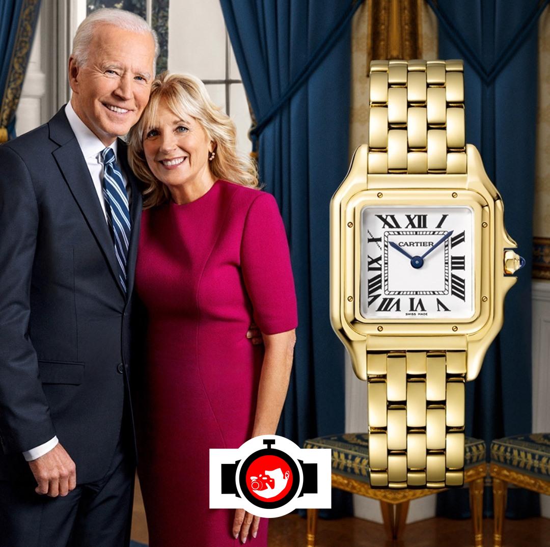 politician Jill Biden spotted wearing a Cartier WGPN0008