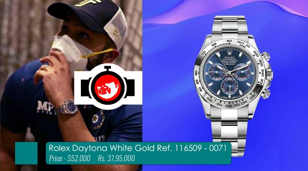 cricketer Rohit Sharma spotted wearing a Rolex 116509