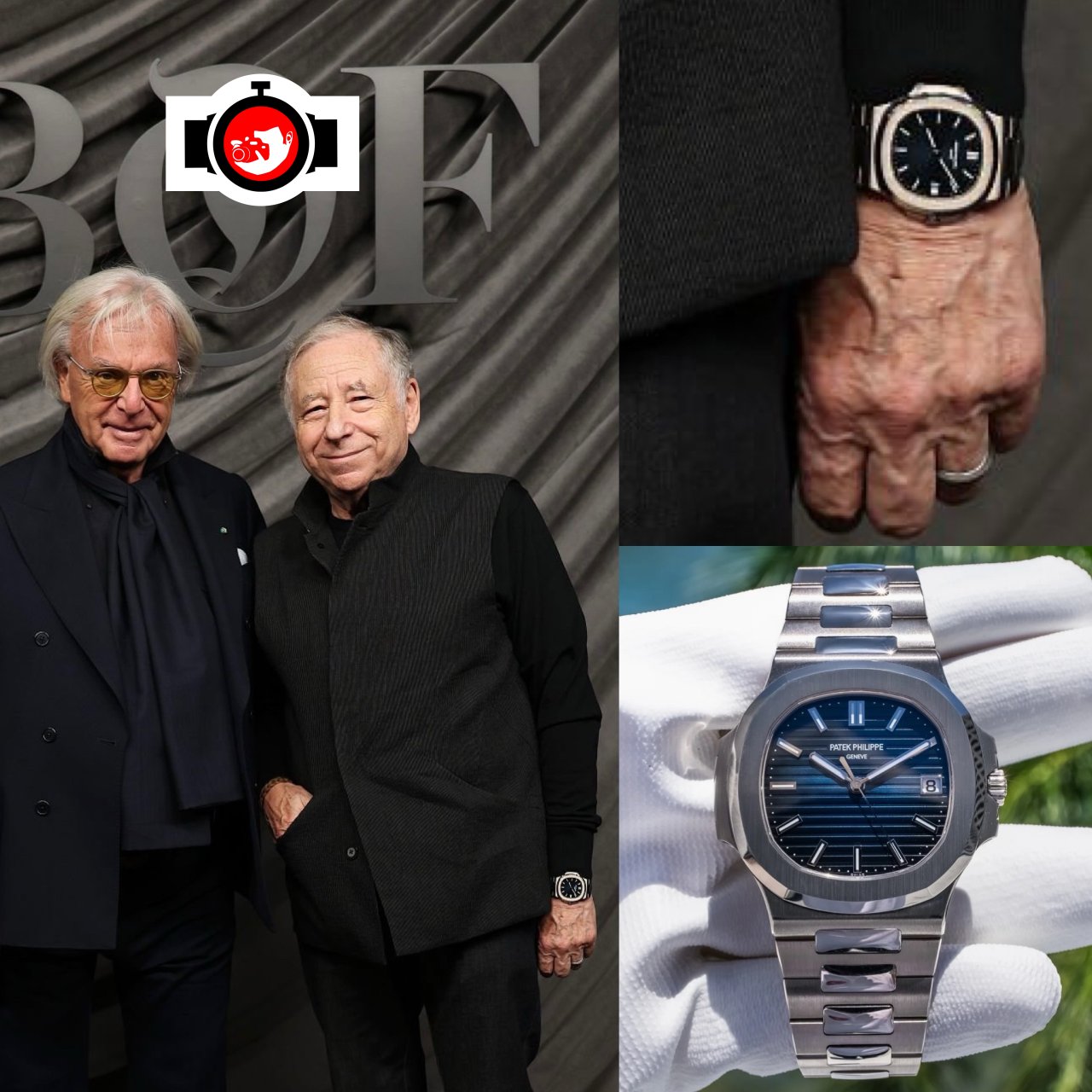 racing driver Jean Todt spotted wearing a Patek Philippe 5811/1G-001