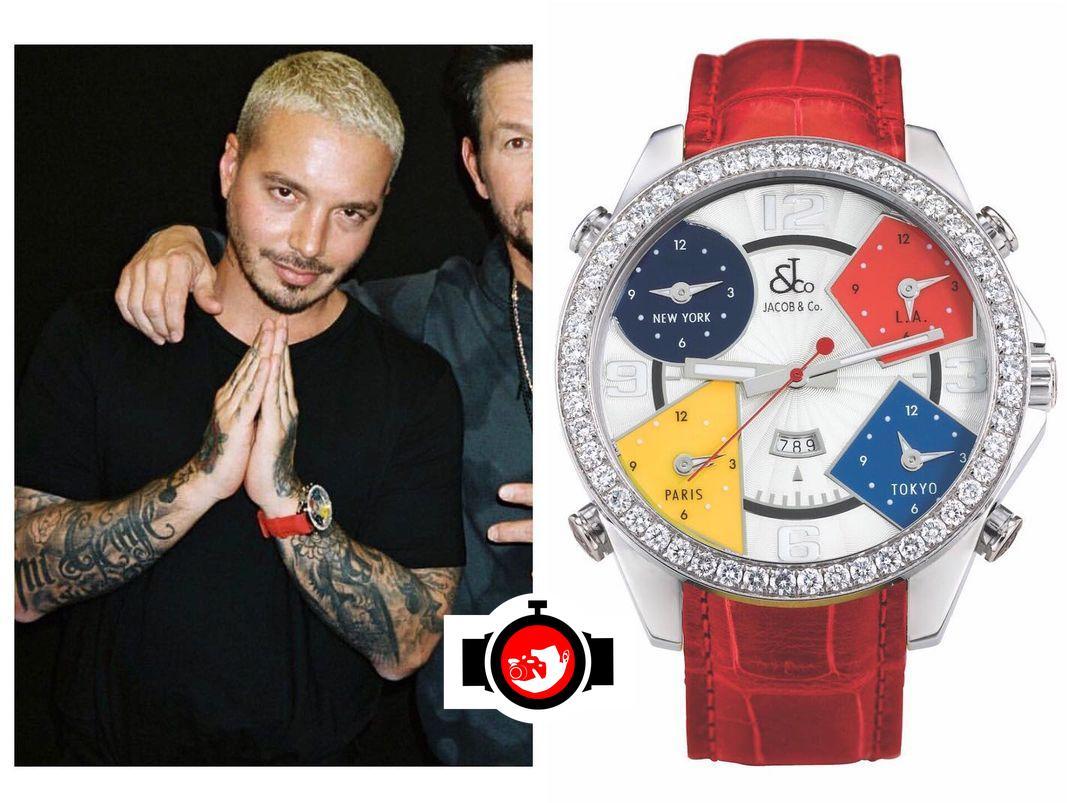 singer J Balvin spotted wearing a Jacob & Co JC11