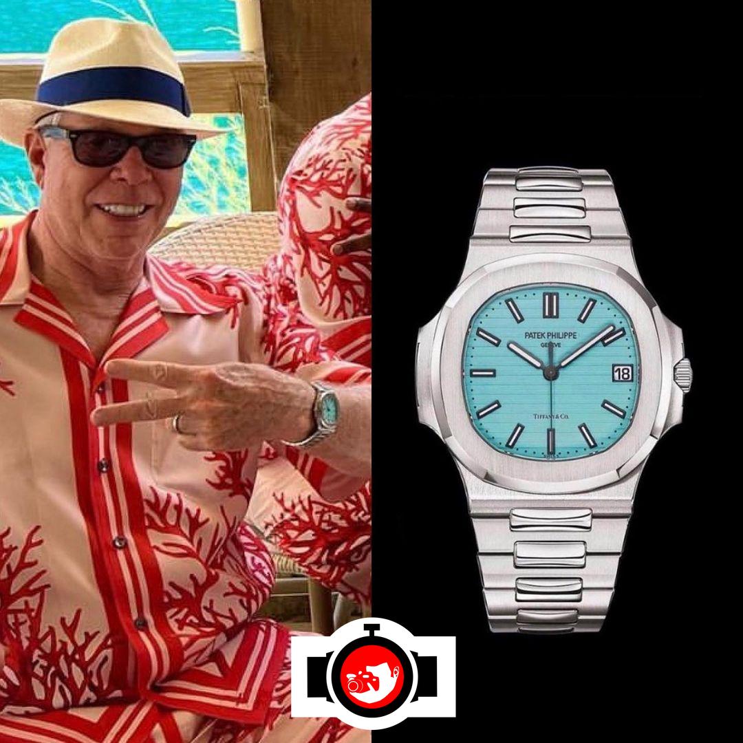 business man Tommy Hilfiger spotted wearing a Patek Philippe 5711/1A-18