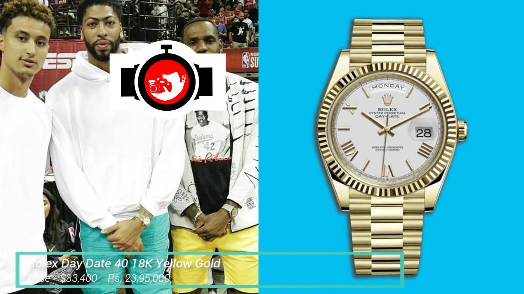 A Look at Anthony Davis's Rolex Day-Date 40 18k Yellow Gold Watch