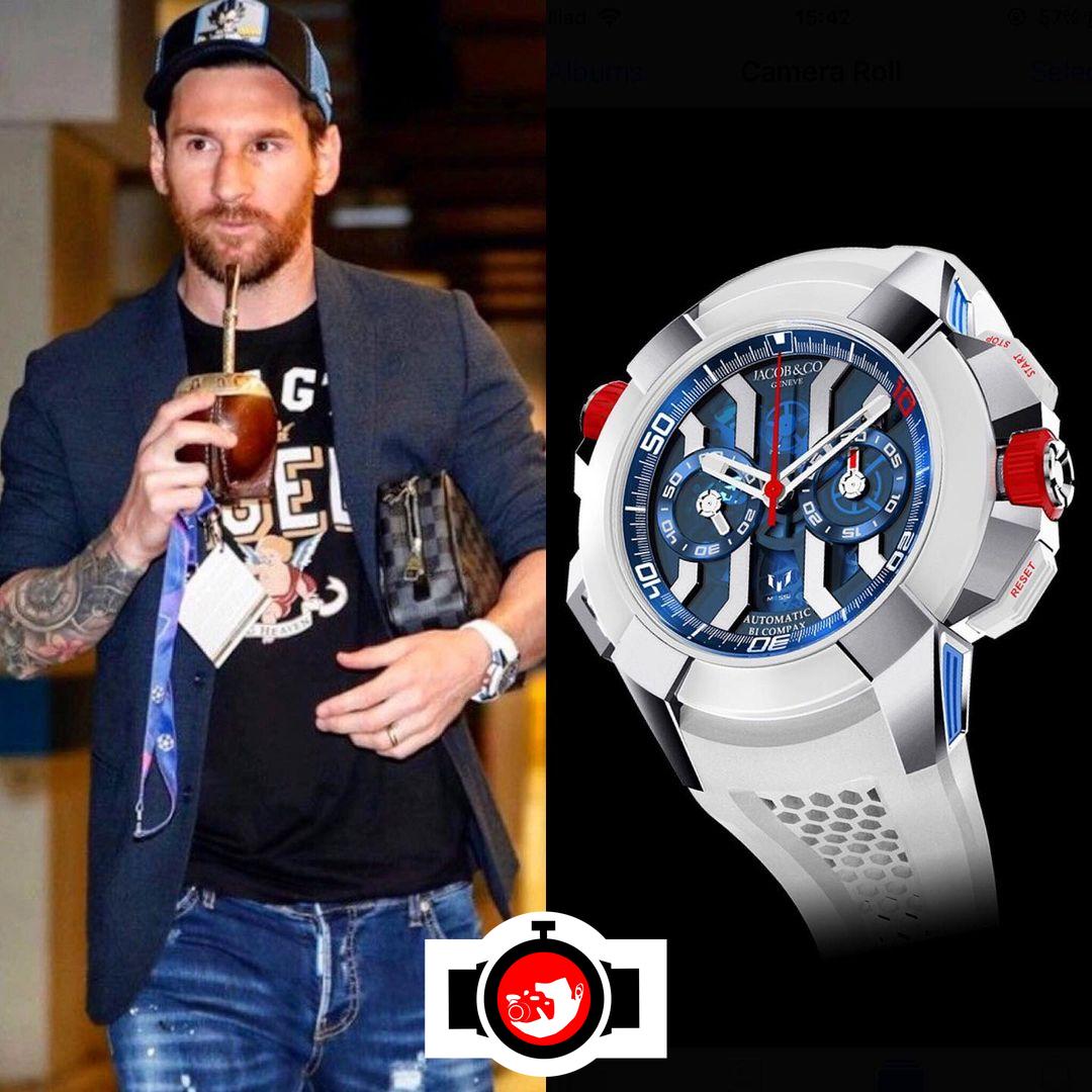 footballer Lionel Messi spotted wearing a Jacob & Co 