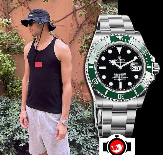 footballer Achraf Hakimi spotted wearing a Rolex 126610LV