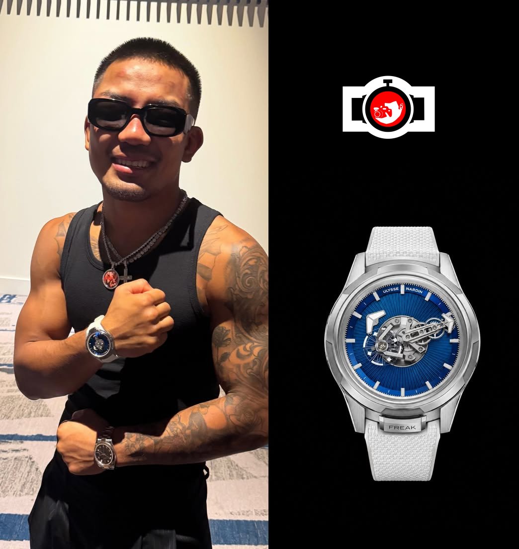 mixed martial artist Joshua Van spotted wearing a Ulysse Nardin 3713-500/BLUE1