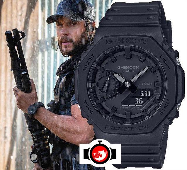 actor Taylor Kitsch spotted wearing a Casio GA-2100-1A1