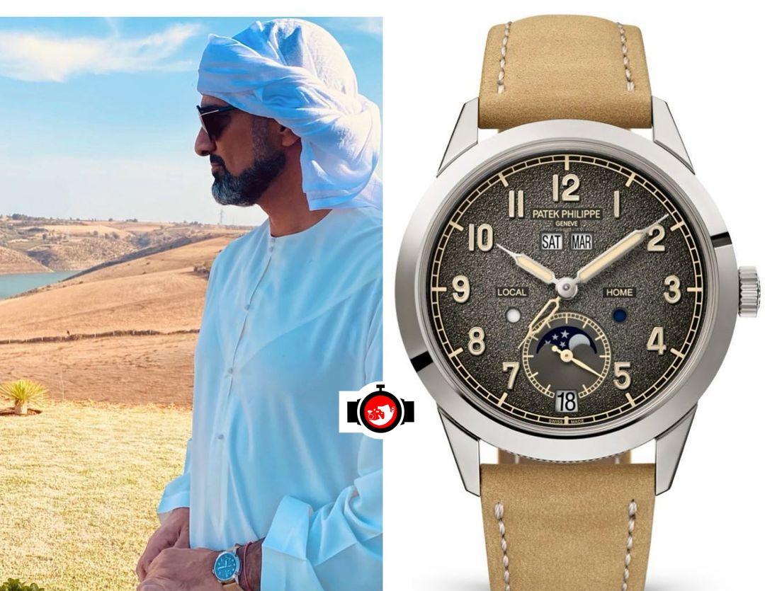 Discover the Exquisite Watch Collection of Ammar bin Humaid Al Nuaimi: A Closer Look at his White Gold Patek Philippe Calatrava Annual Calendar Travel Time