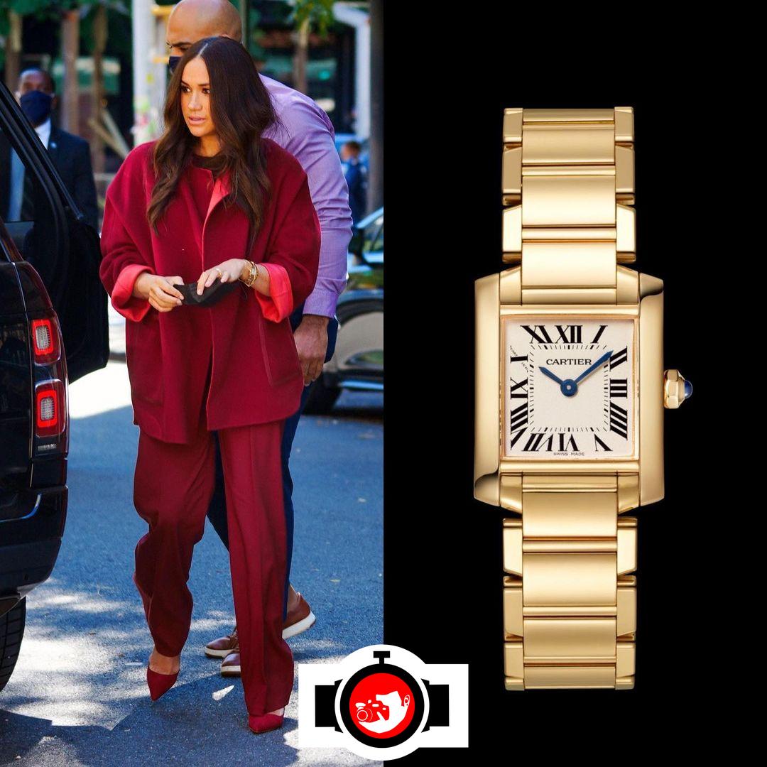 Meghan Markle's Dazzling Watch Collection: A Close Look at Her Cartier Tank Française in 18k Yellow Gold