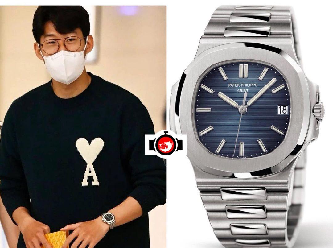 footballer Son Heung-min spotted wearing a Patek Philippe 5711/1A-010
