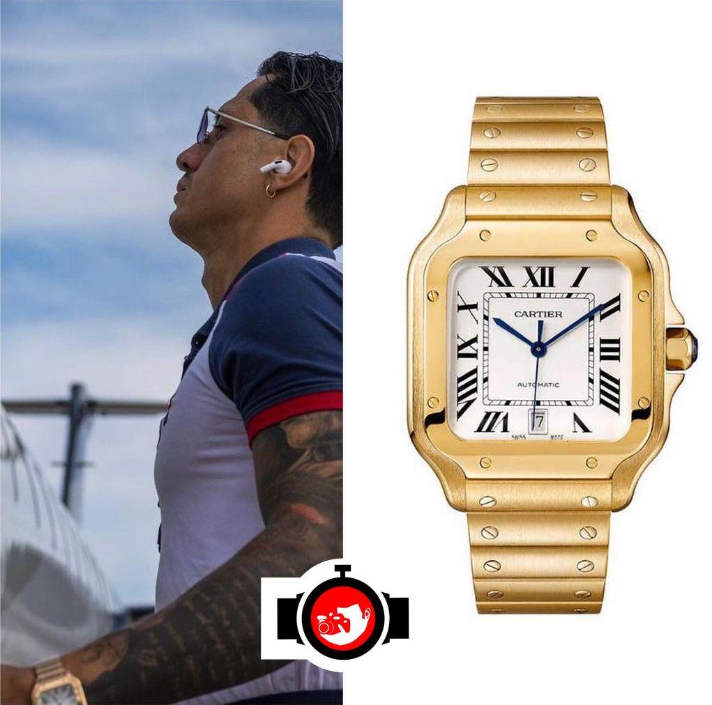 footballer Gianluca Lapadula spotted wearing a Cartier 
