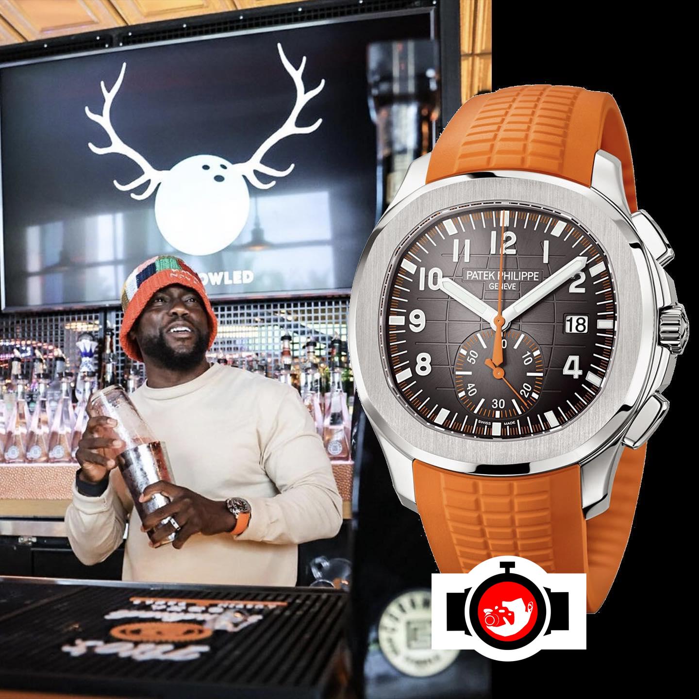 comedian Kevin Hart spotted wearing a Patek Philippe 5968A