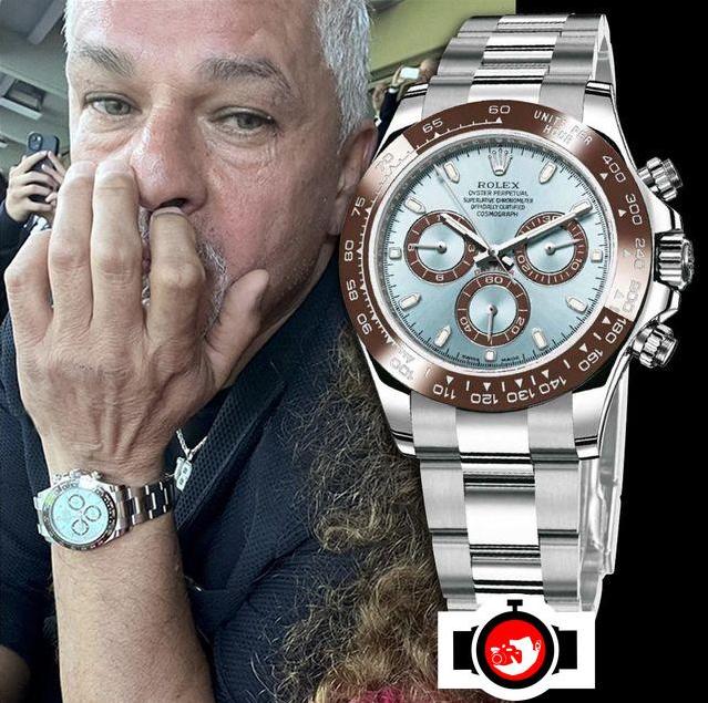 Footballer Roberto Baggio spotted wearing a Rolex 