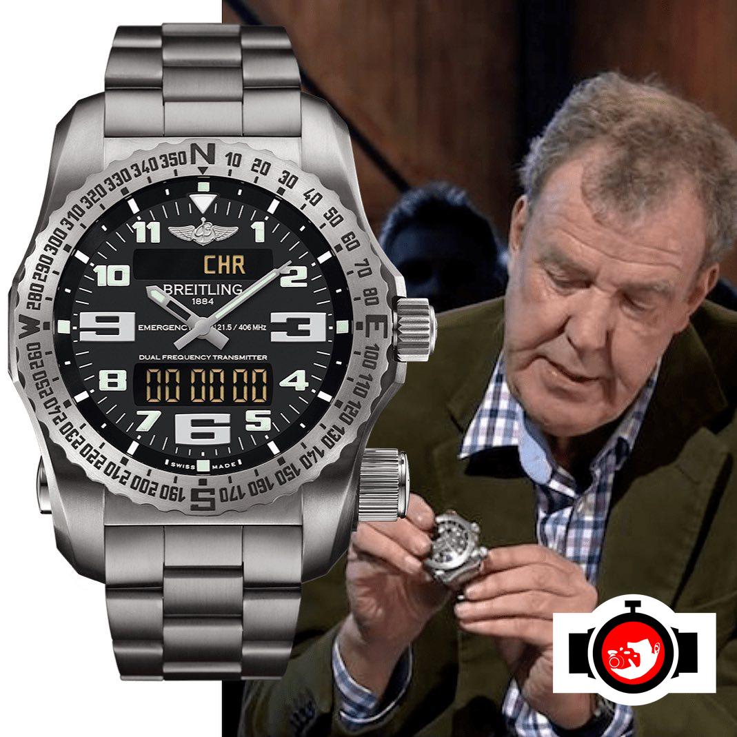 television presenter Jeremy Clarkson spotted wearing a Breitling E7632522/BC02/159E