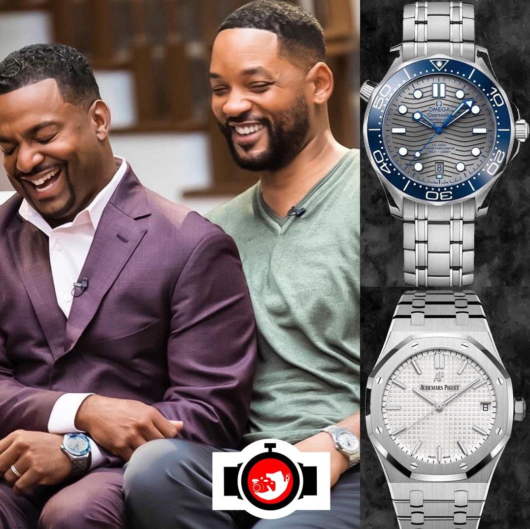 actor Alfonso Ribeiro spotted wearing a Omega 210.30.42.20.06.001