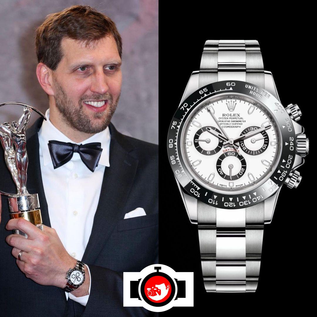 basketball player Dirk Nowitzki spotted wearing a Rolex 