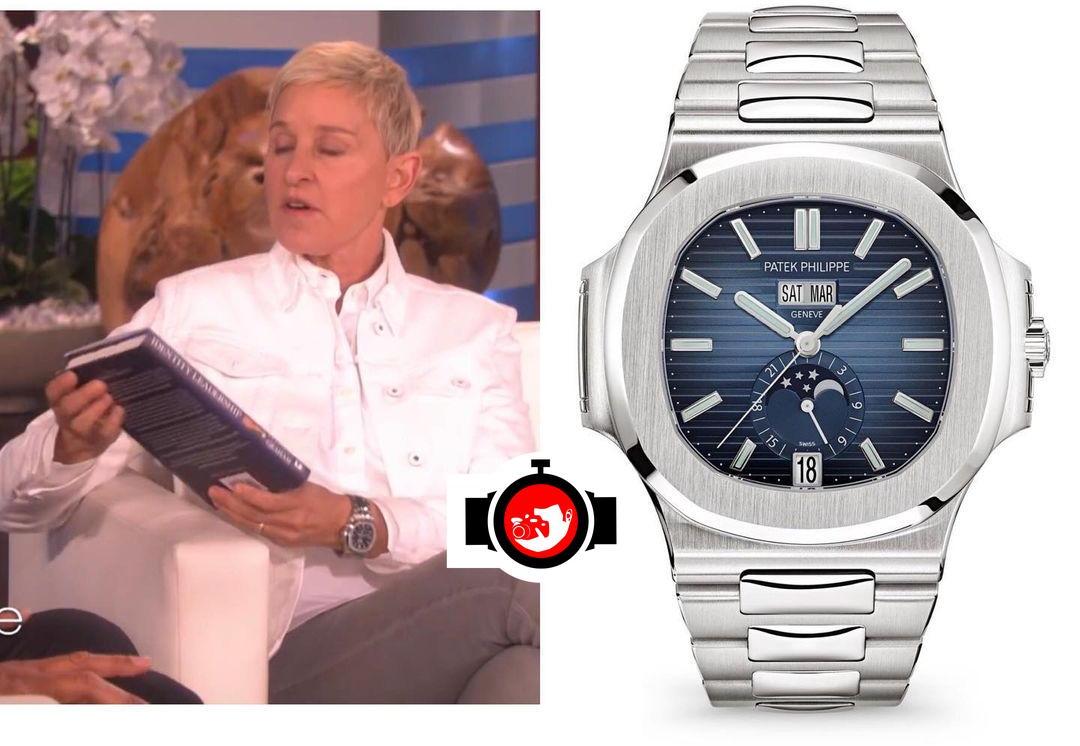 Ellen's Impressive Watch Collection: The Stainless Steel Patek Philippe Nautilus Annual Calendar