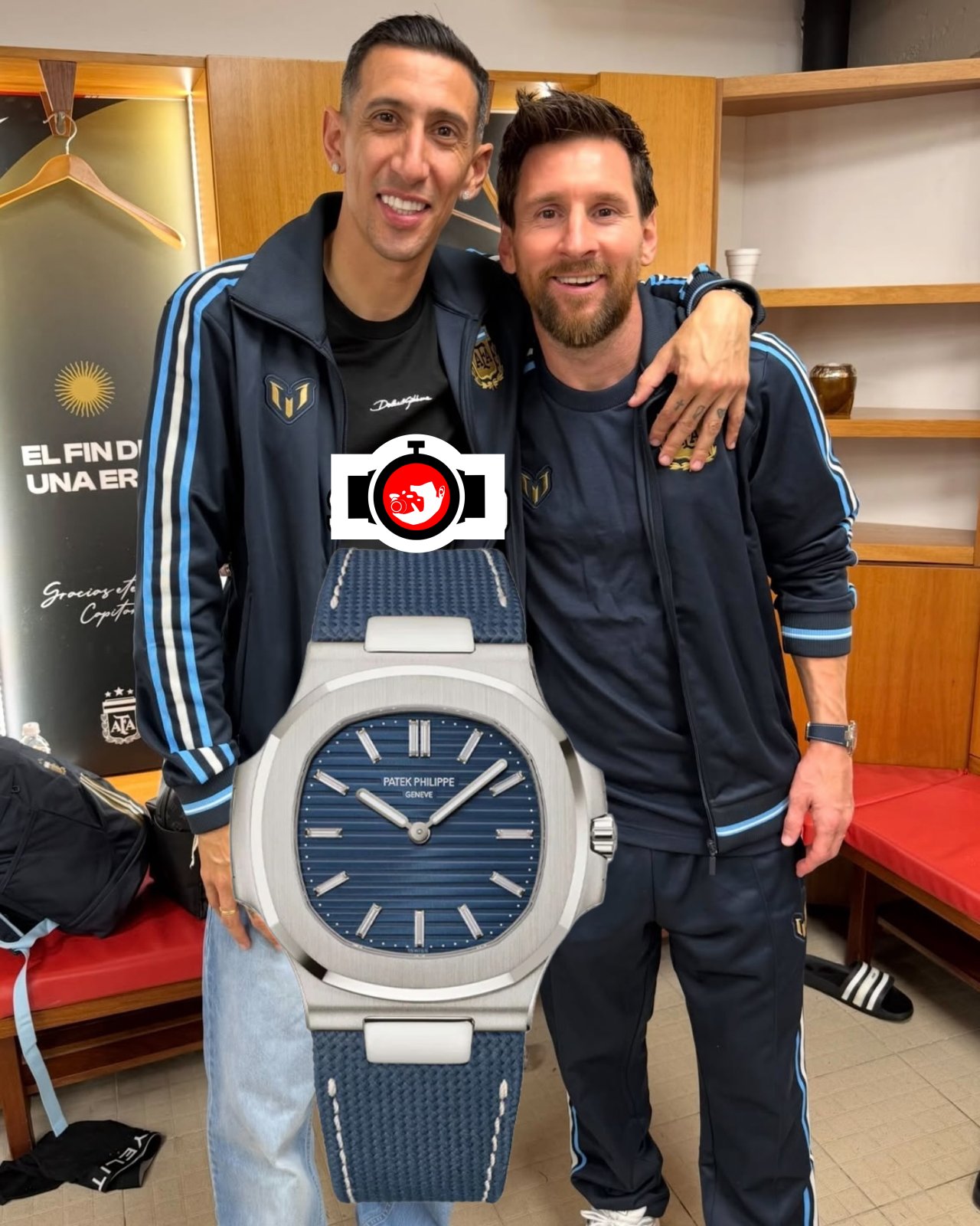 footballer Lionel Messi spotted wearing a Patek Philippe 5810G-001