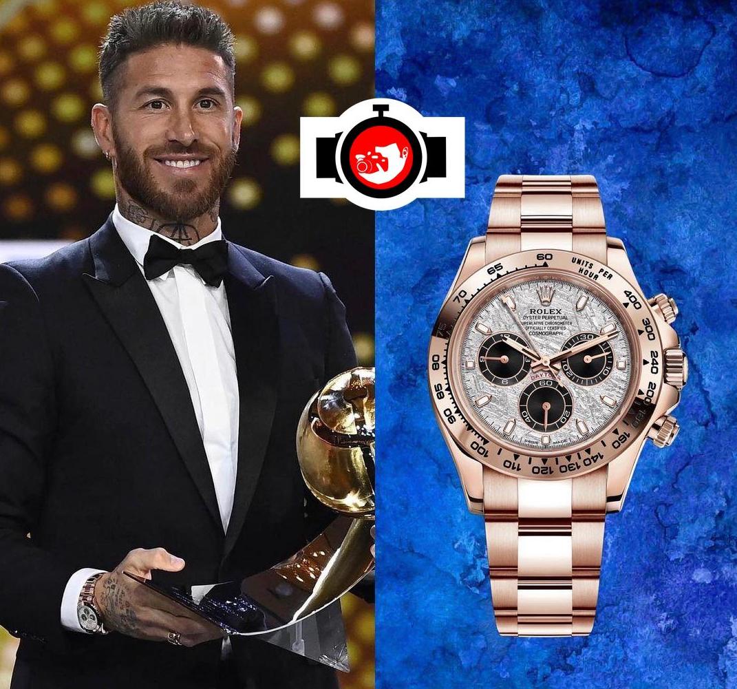 footballer Sergio Ramos spotted wearing a Rolex 116505