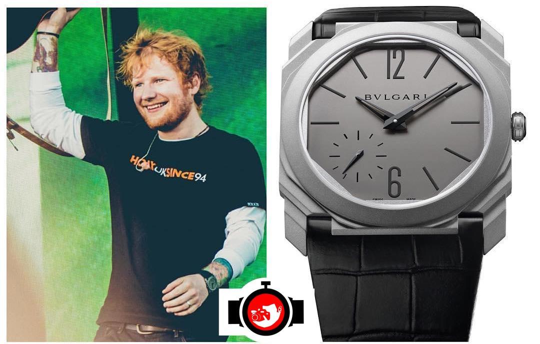 singer Ed Sheeran spotted wearing a Bulgari 102711