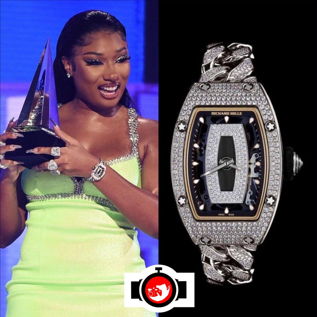 singer Megan The Stallion spotted wearing a Richard Mille RM-07-01