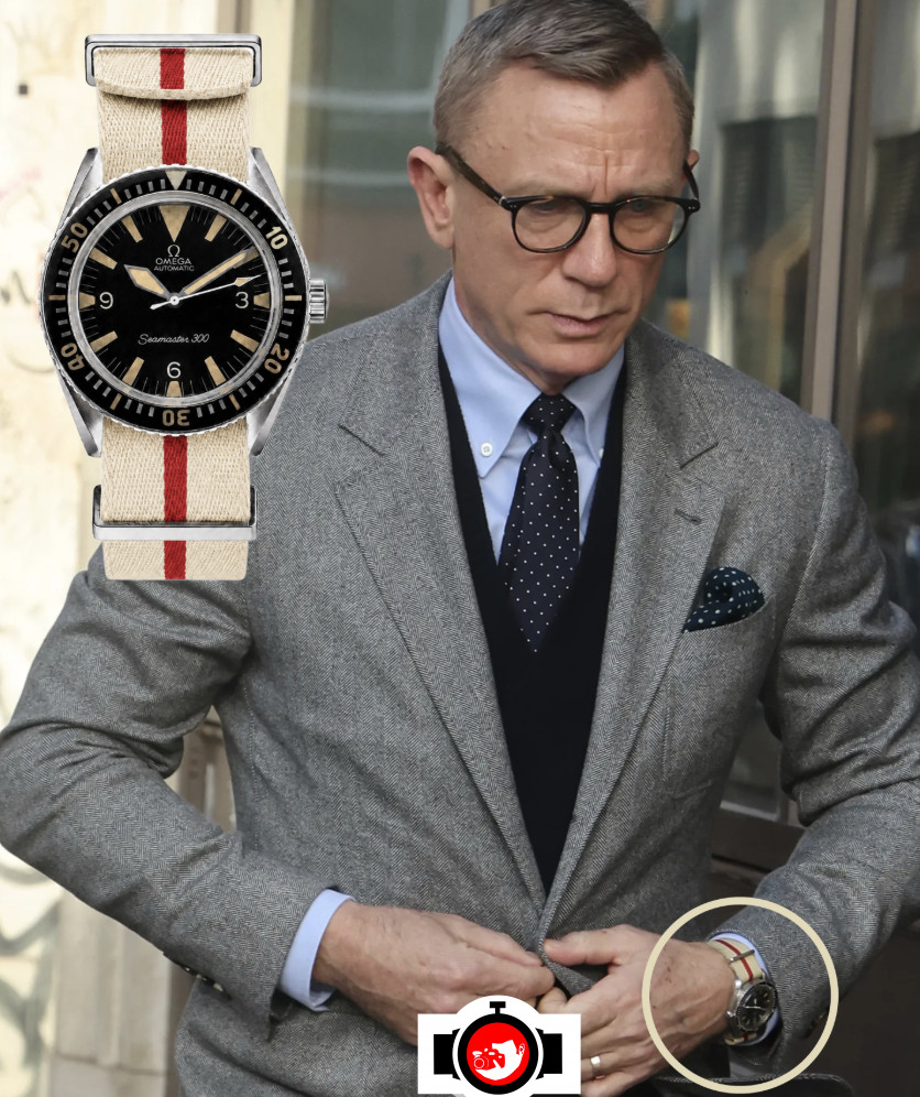 actor Daniel Craig spotted wearing a Omega CK2913
