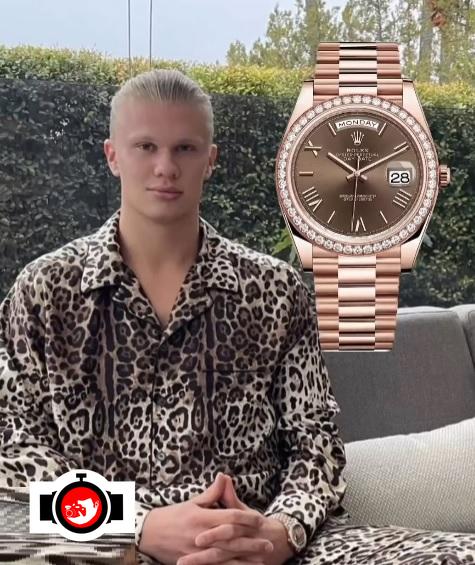 footballer Erling Haaland spotted wearing a Rolex 