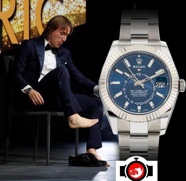 footballer Luka Modric spotted wearing a Rolex 