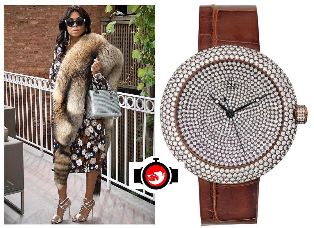 actor Taraji Henson spotted wearing a Jacob & Co CR9-F