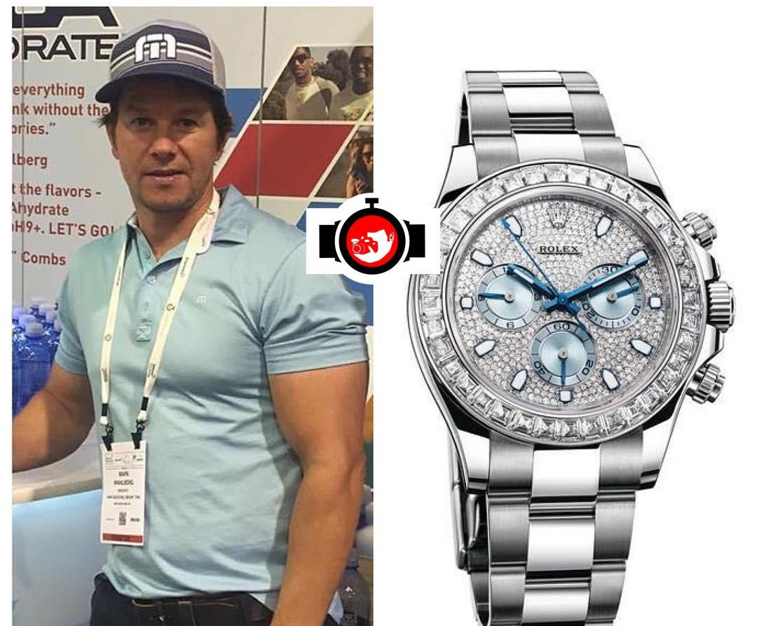 actor Mark Wahlberg spotted wearing a Rolex 116576TBR