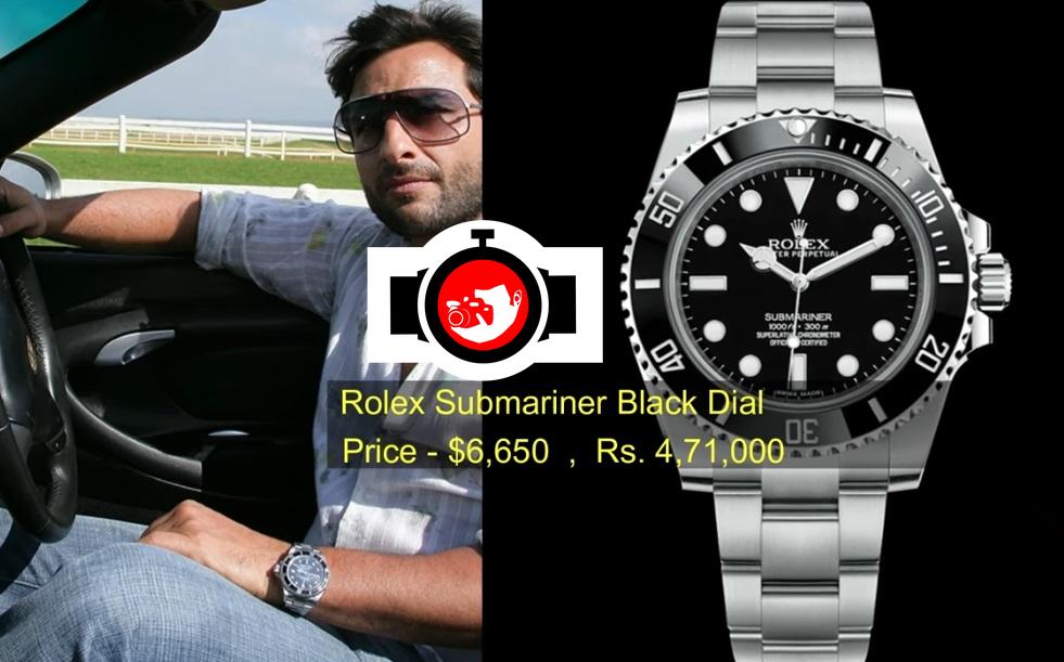Exploring Bollywood Actor Saif Ali Khan's Impressive Watch Collection: The Rolex Submariner Black Dial