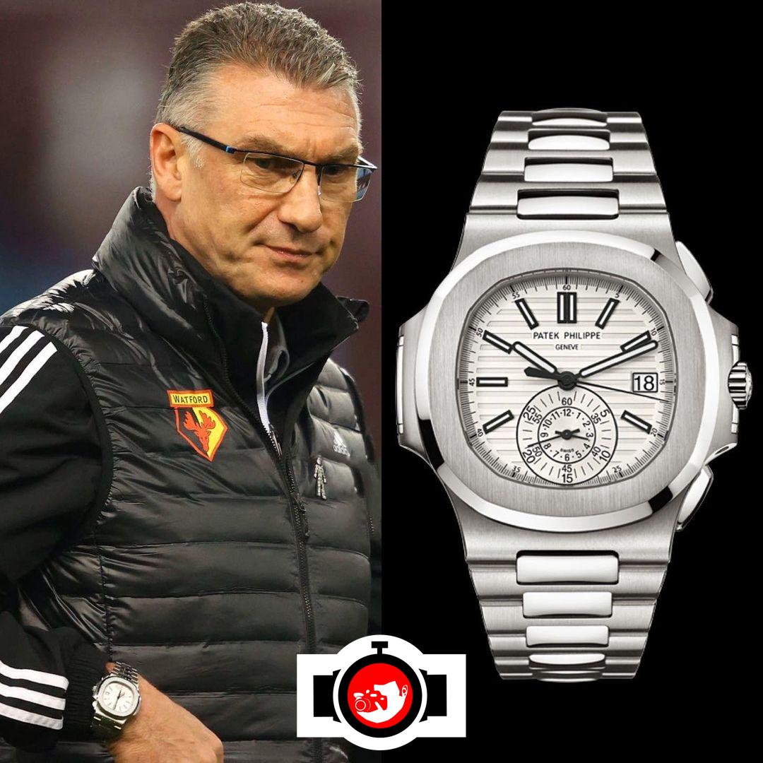 football manager Nigel Pearson spotted wearing a Patek Philippe 5980/1A-019