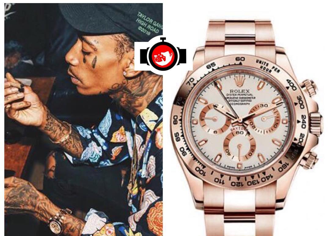 rapper Wiz Khalifa spotted wearing a Rolex 116505