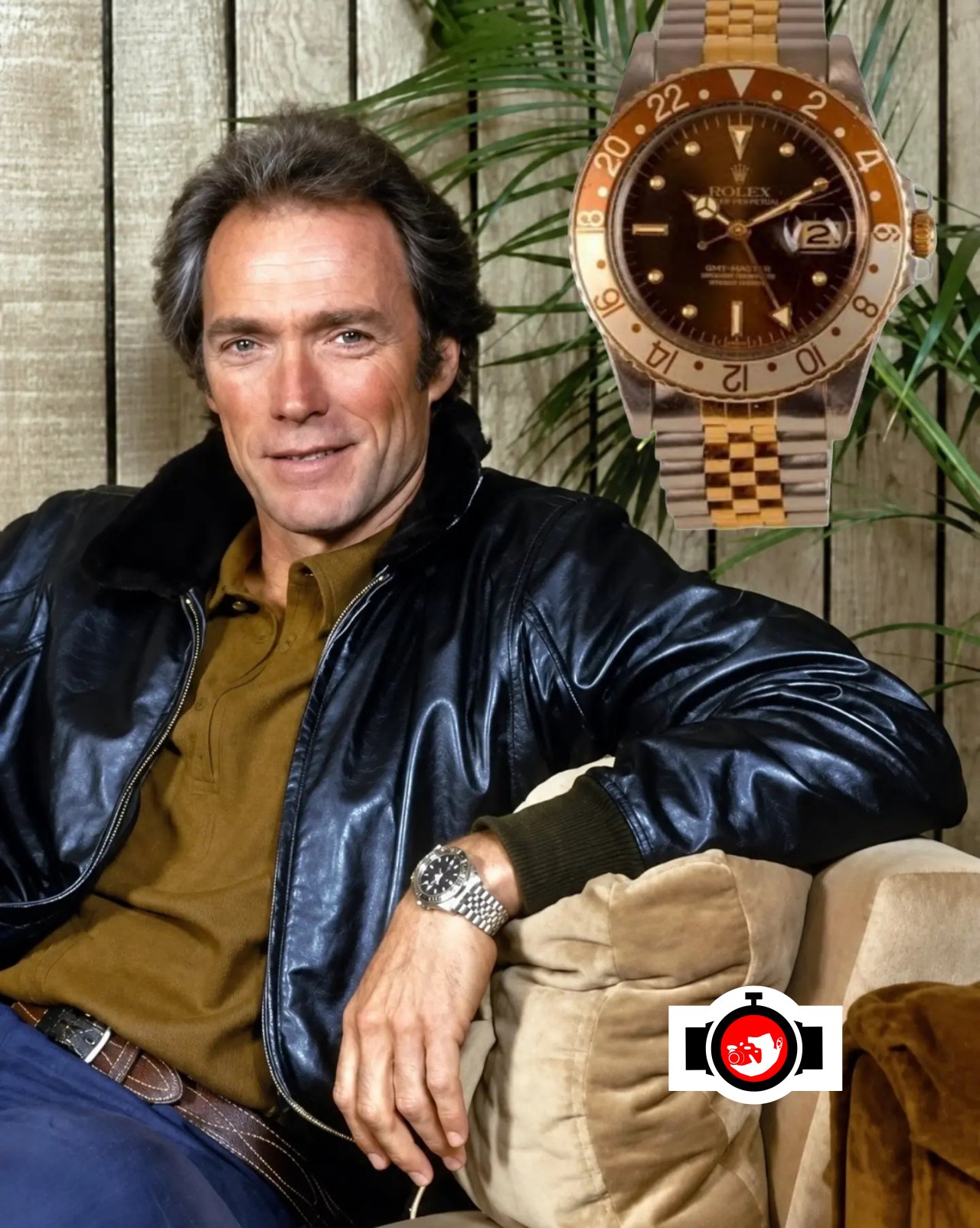 actor Clint Eastwood spotted wearing a Rolex 1675