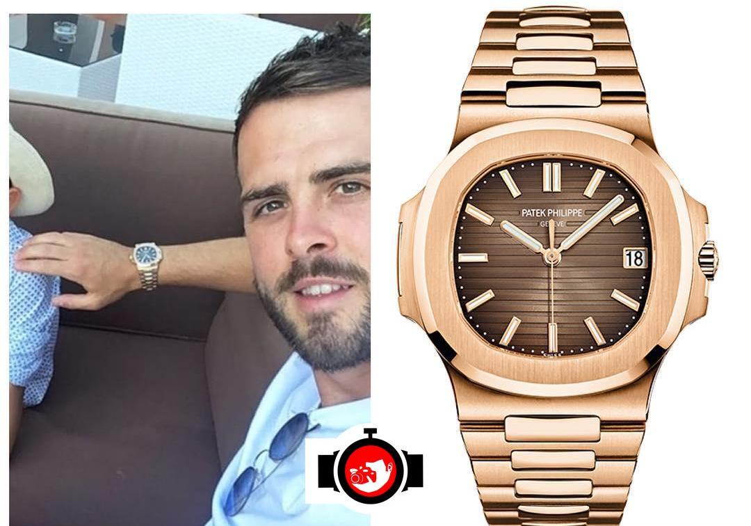 Discover Miralem Pjanic's exquisite watch collection: The Rose Gold Patek Philippe Nautilus. 