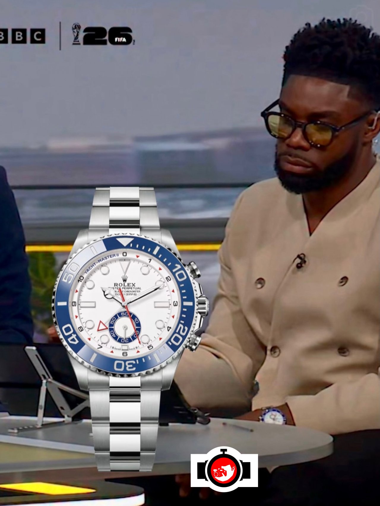 footballer Micah Richards spotted wearing a Rolex 116680