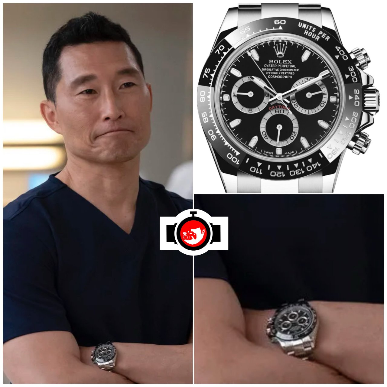 actor Daniel Dae Kim spotted wearing a Rolex 116500LN