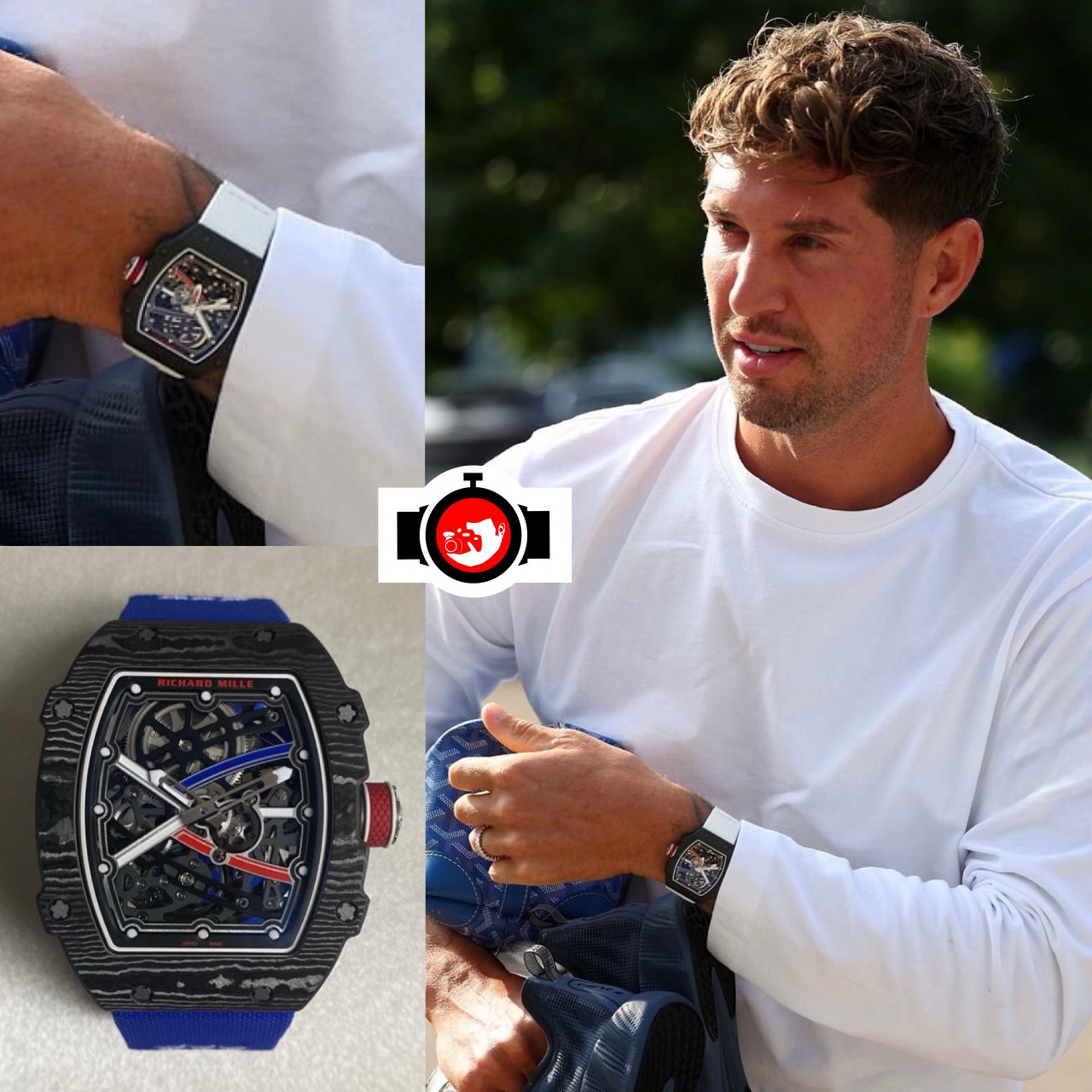 footballer John Stones spotted wearing a Richard Mille RM 67-02