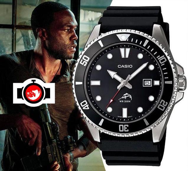 actor Yahya Abdul Mateen II spotted wearing a Casio MDV106-1A