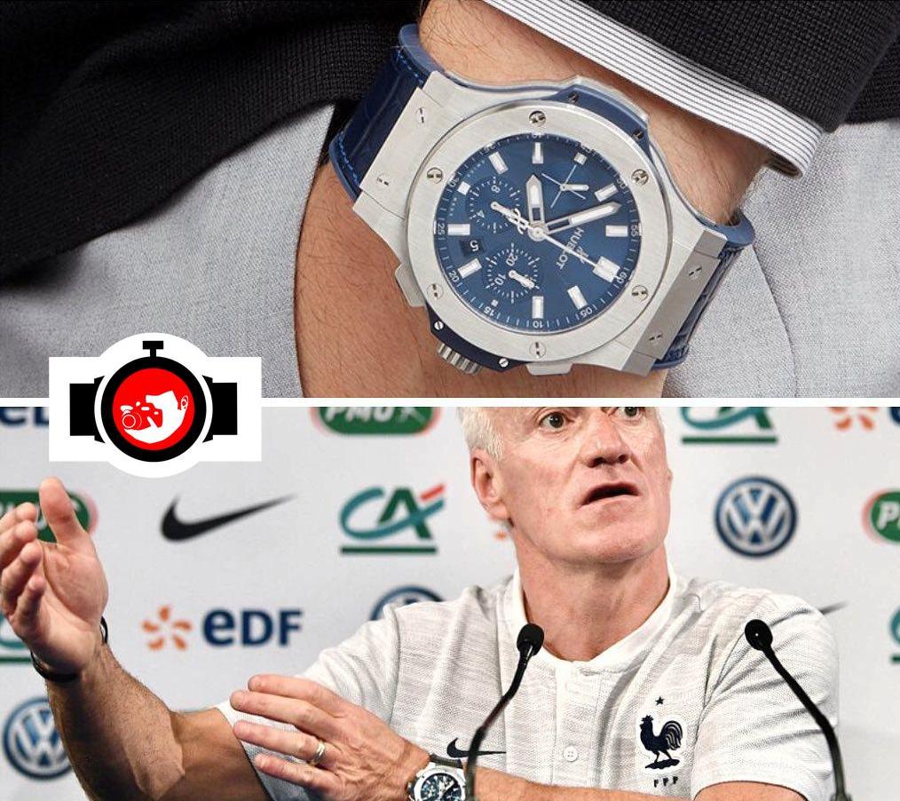 football manager Didier Deschamps spotted wearing a Hublot 