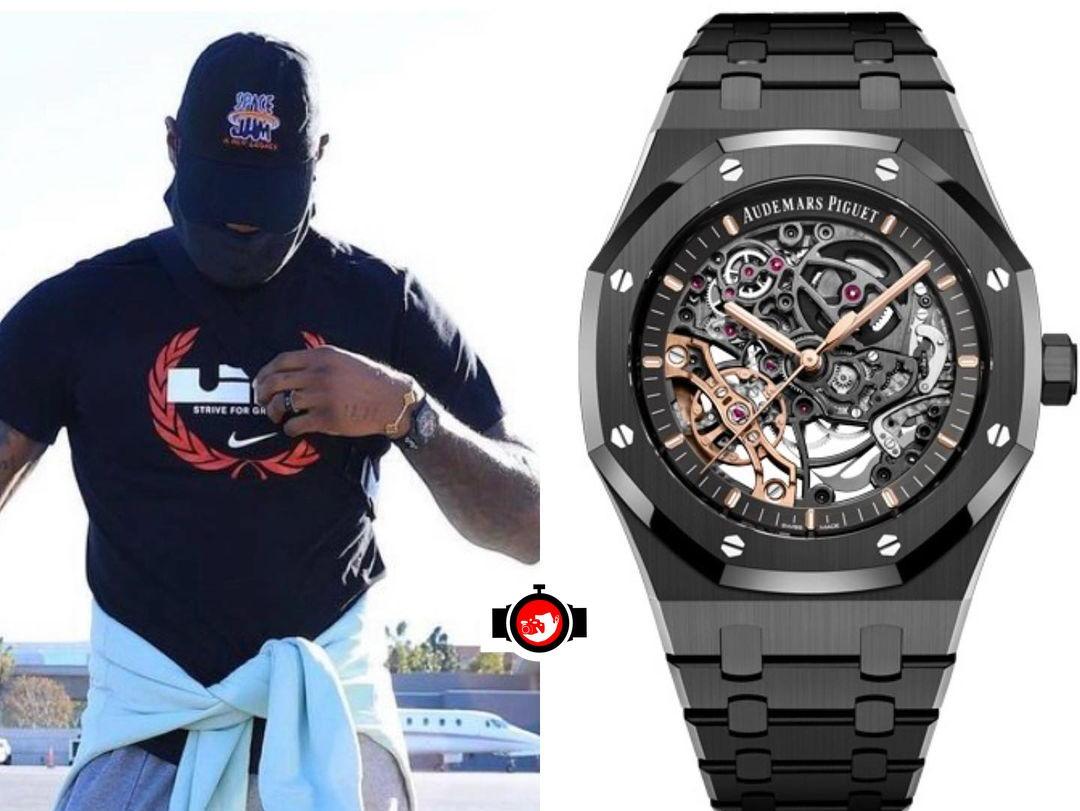 basketball player LeBron James spotted wearing a Audemars Piguet 15416CE