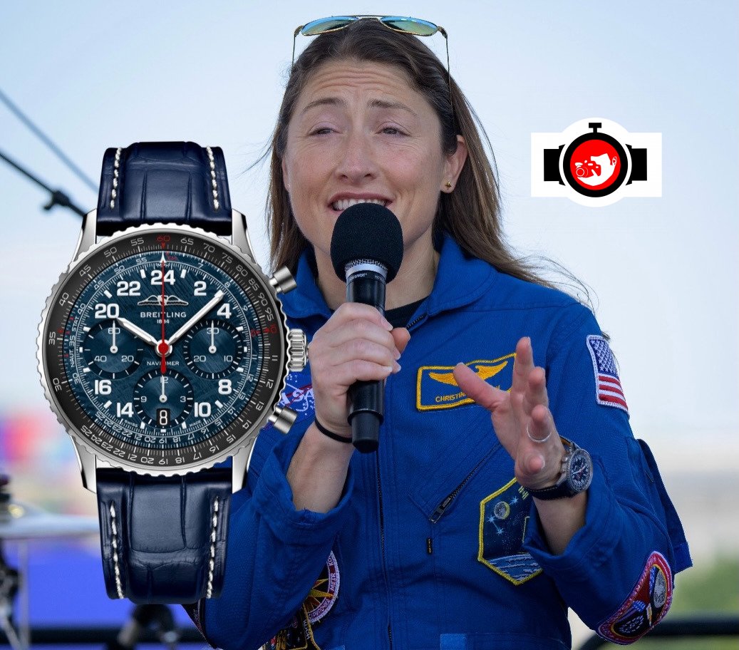 Astronaut Christina Koch Wears Breitling Cosmonaute Artemis II Chronograph