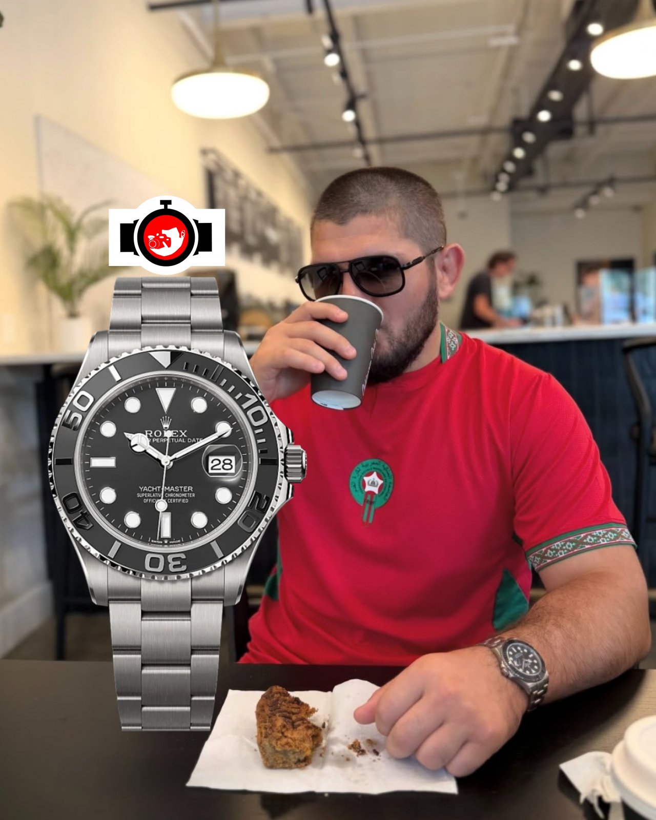 mixed martial artist Khabib Nurmagomedov spotted wearing a Rolex 226627
