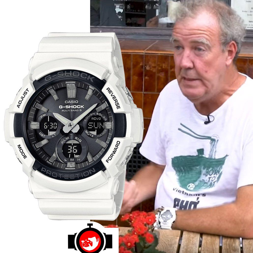 television presenter Jeremy Clarkson spotted wearing a Casio GAW-100B-7AER