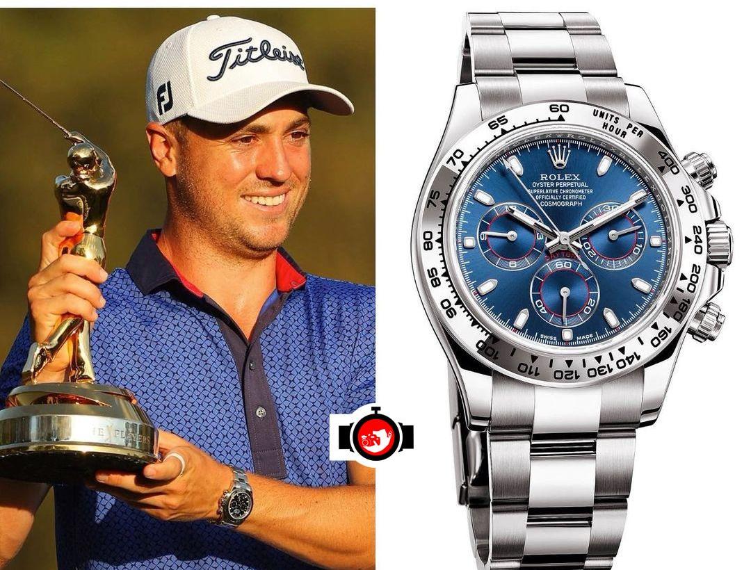 golfer Justin Thomas spotted wearing a Rolex 116509
