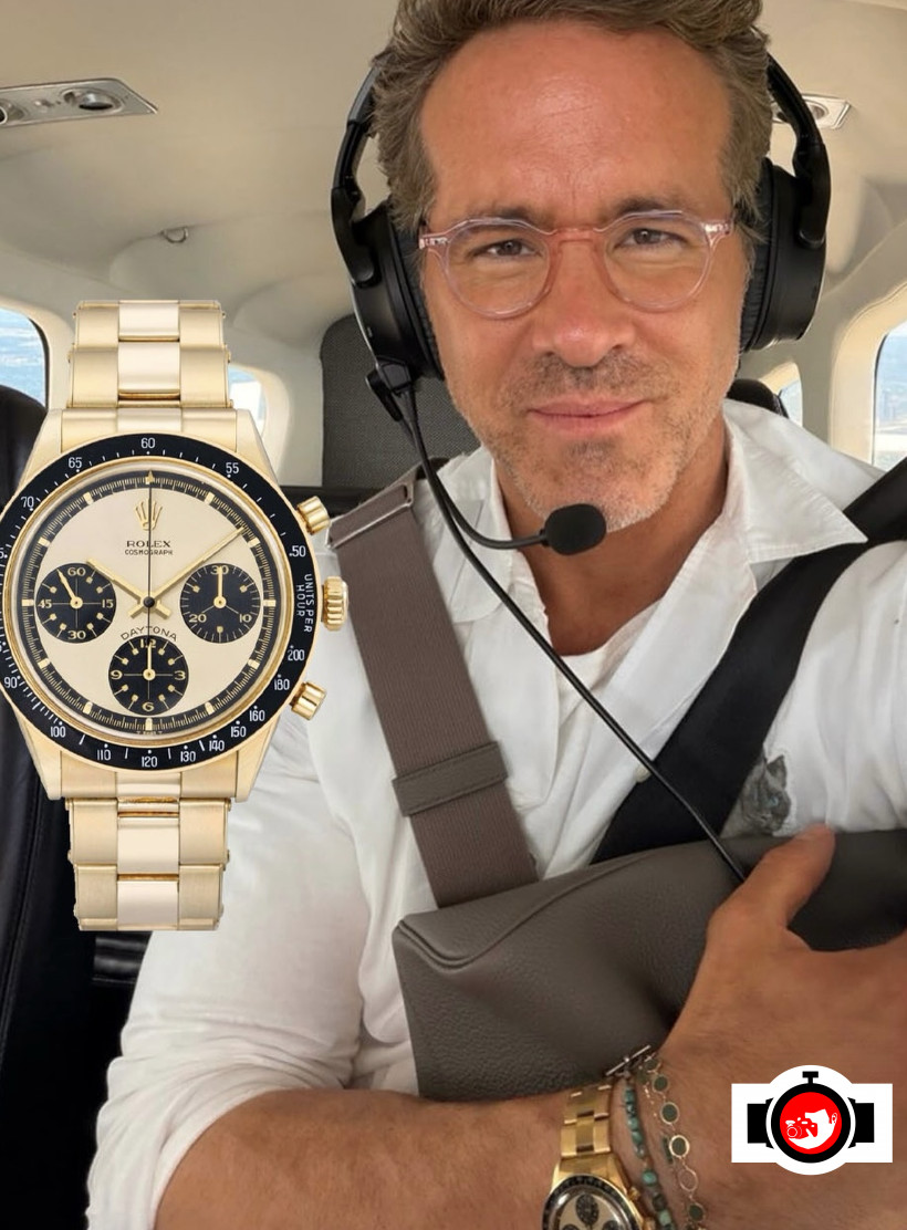actor Ryan Reynolds spotted wearing a Rolex 6241
