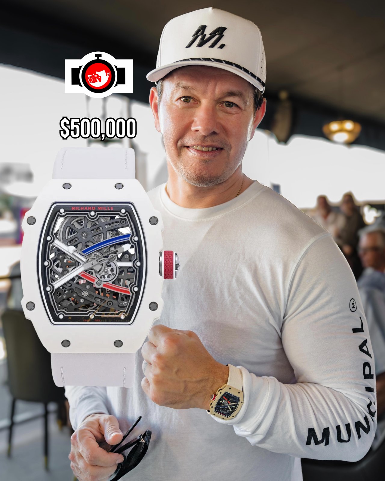actor Mark Wahlberg spotted wearing a Richard Mille RM 67-02