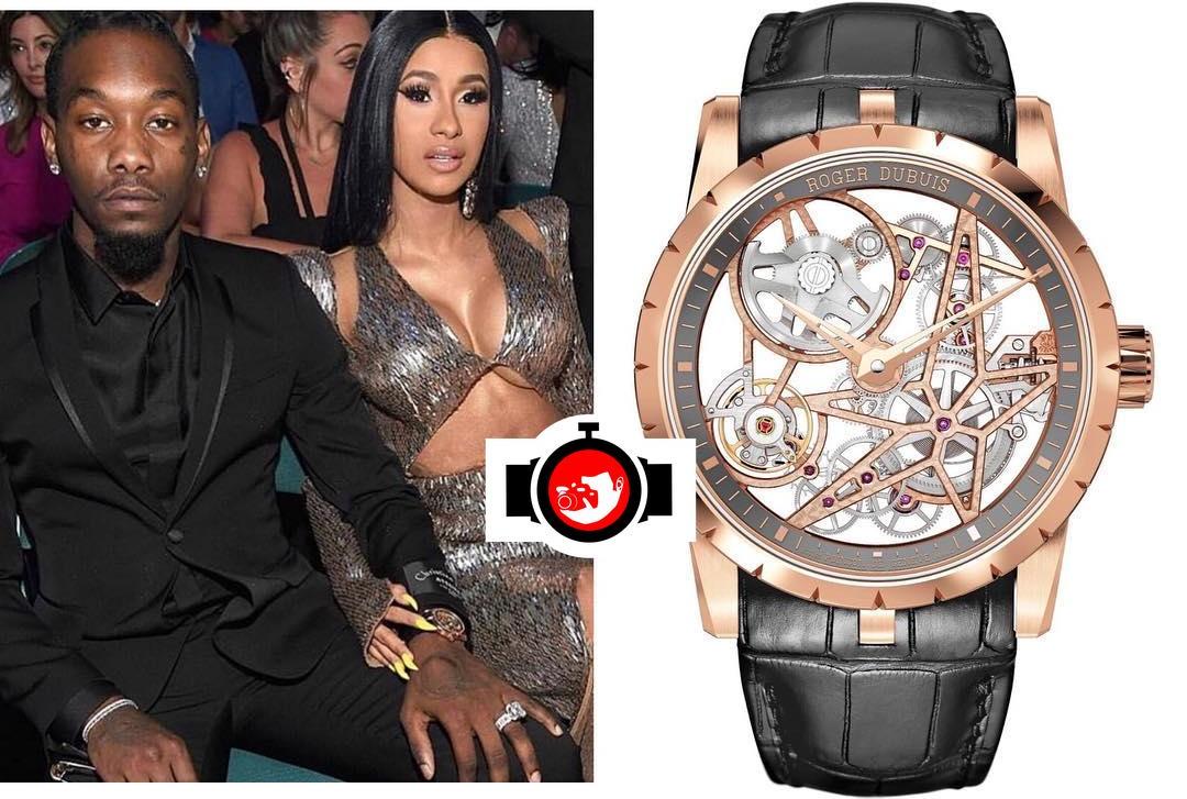 rapper Offset spotted wearing a Roger Dubuis RDDBEX0698