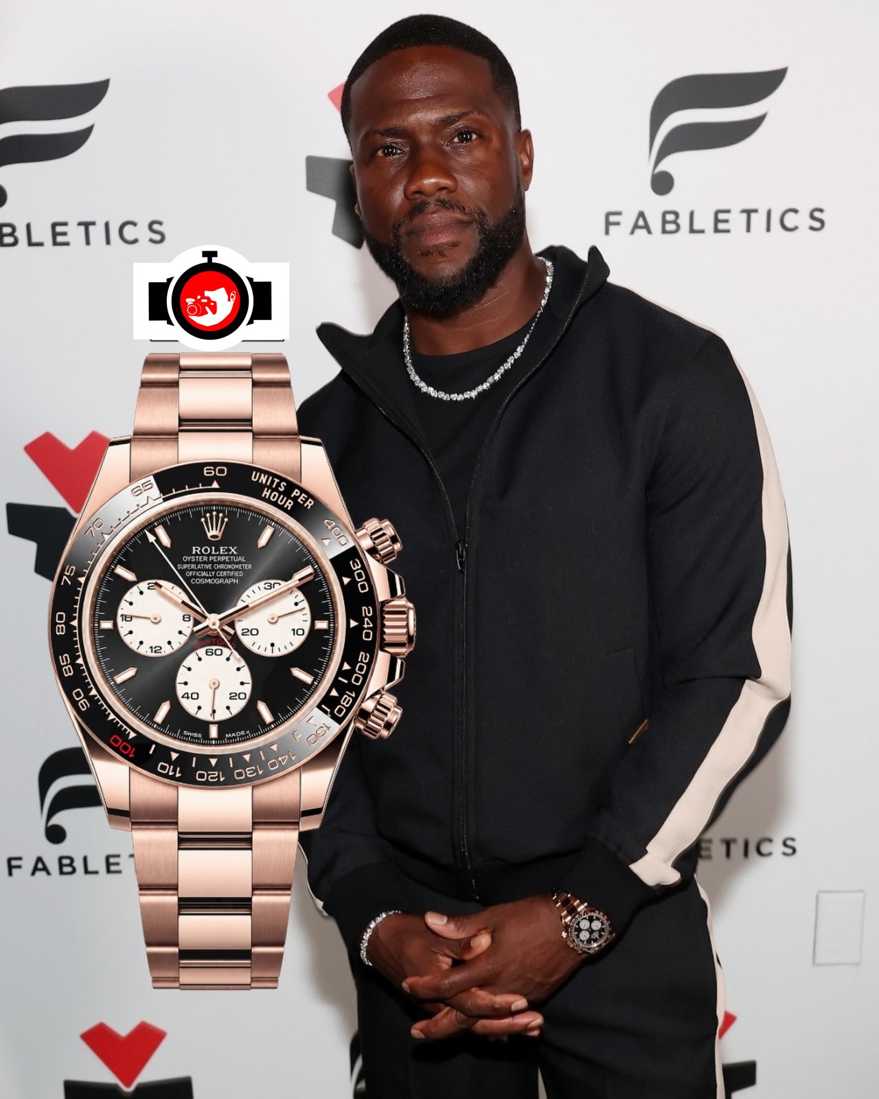 comedian Kevin Hart spotted wearing a Rolex 126525LN